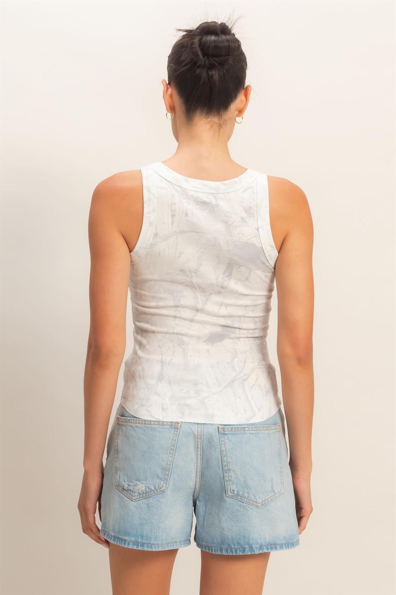 Cloud Wash Ribbed Knit Tank