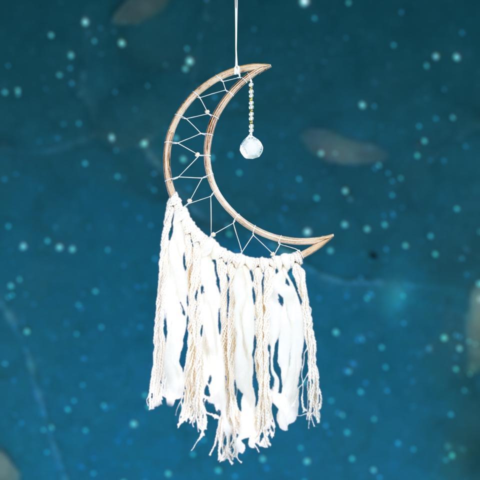 Large White Moon Dream Catcher