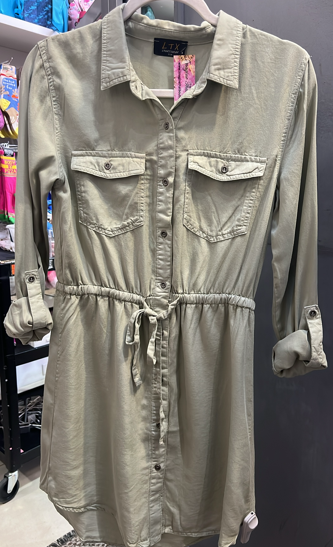 Sage Tie Dress