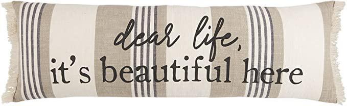 Dear Life Long Stripe Pillow
