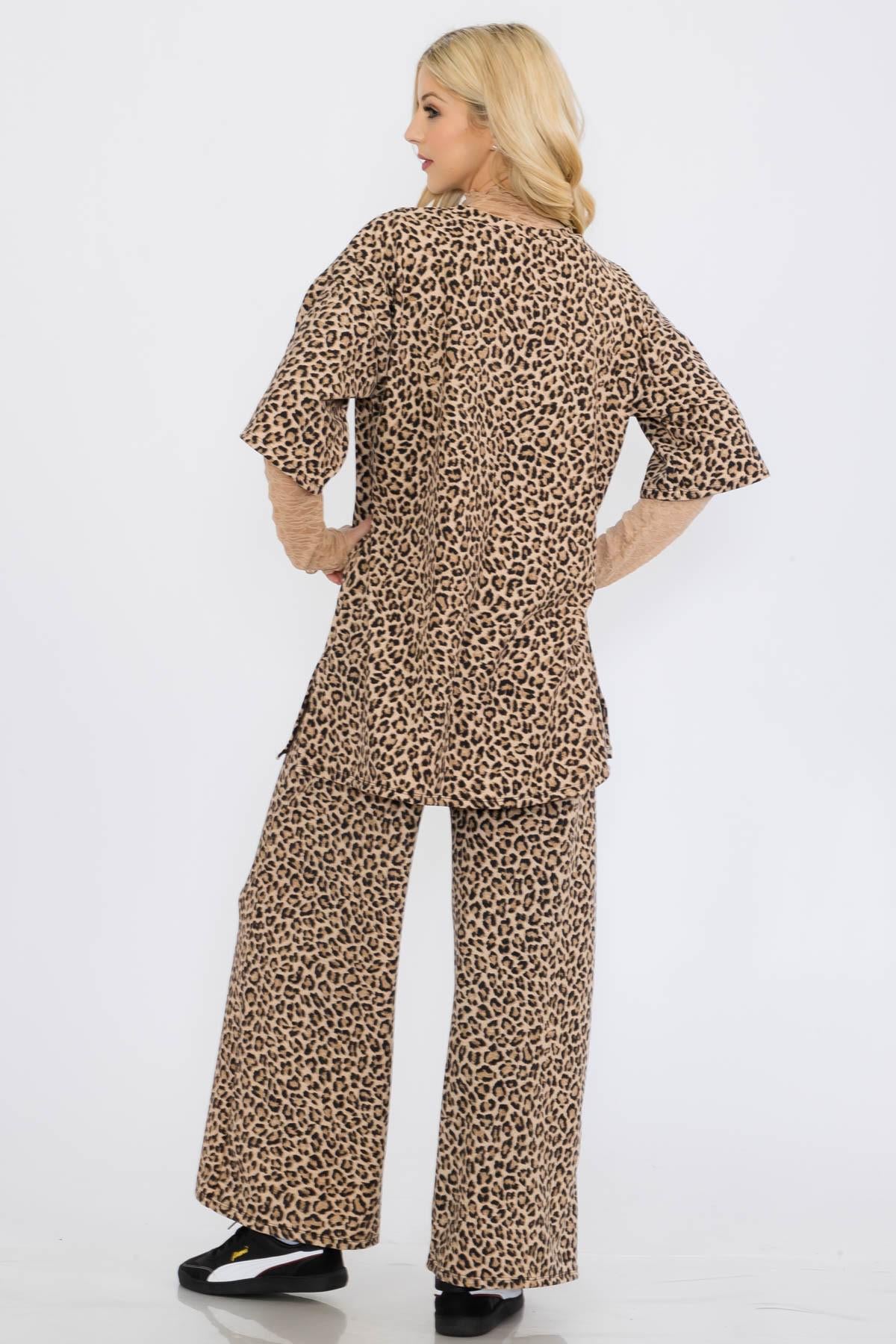 Leopard Print Heavy Ribbed Set