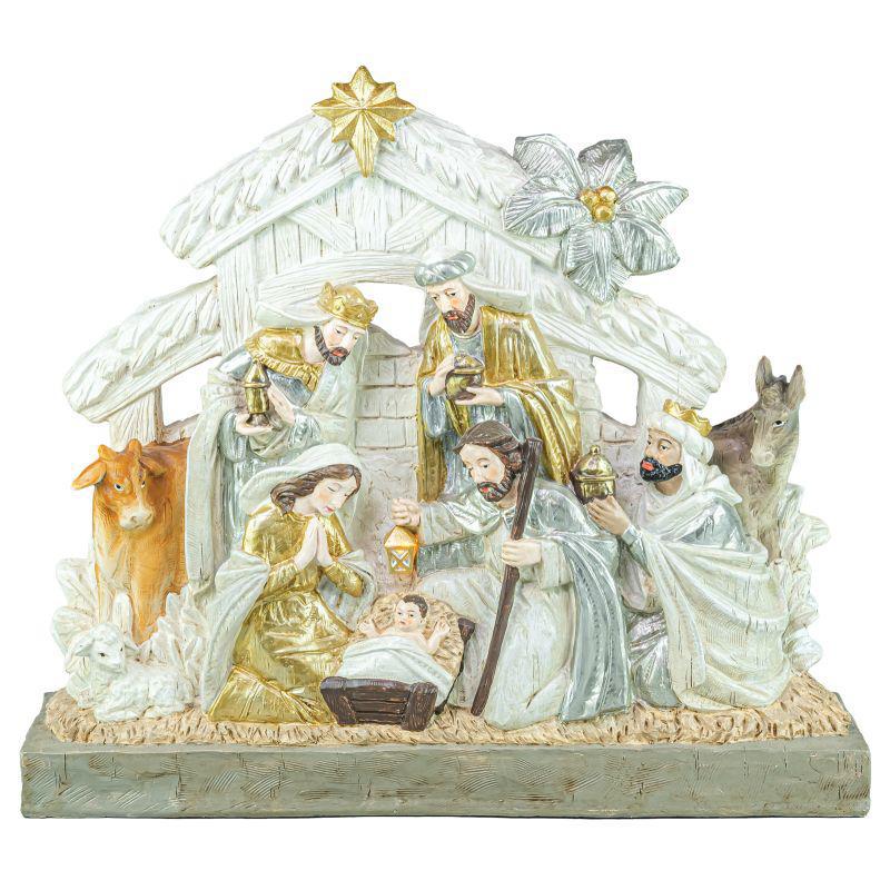 Nativity Shimmering Holy Family Light Up Tabletop