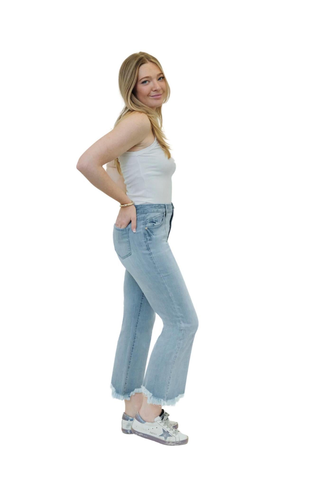 HR Demi Bootcut Sharkbite Hem Jeans