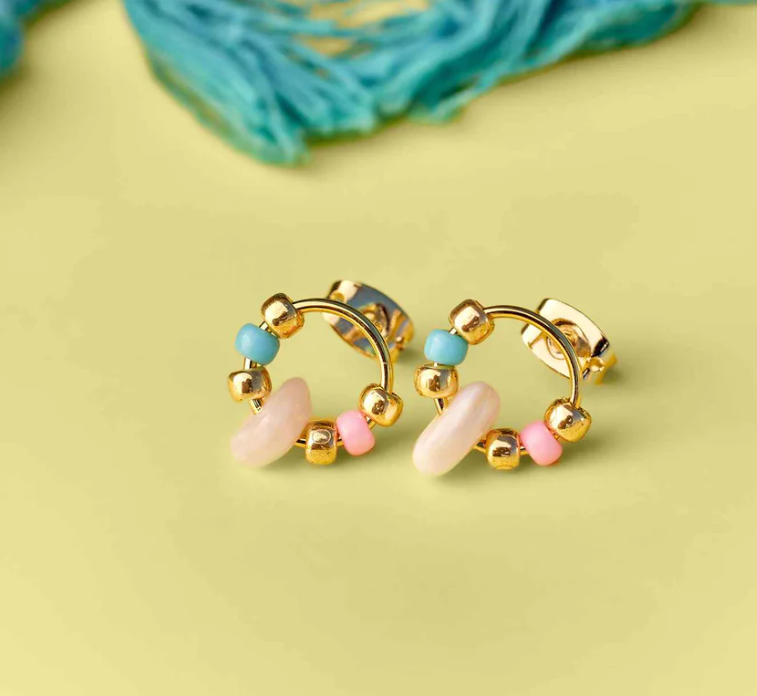 Seed Bead & Shell Earrings