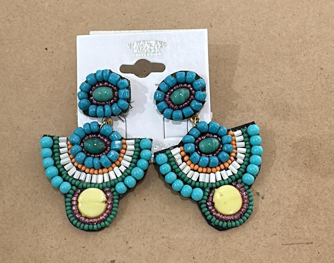 Western Drop Beaded Earrings