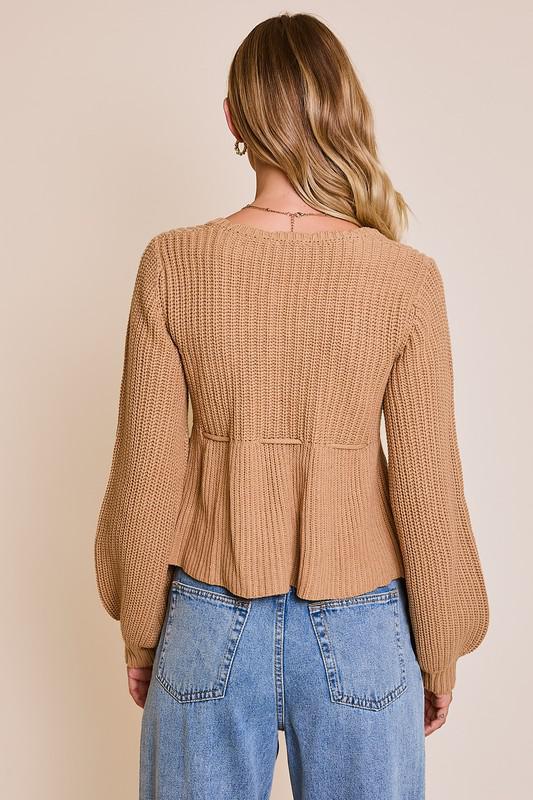 Bow Beige Sweater