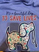 Healthcare Pattern Pup Tee