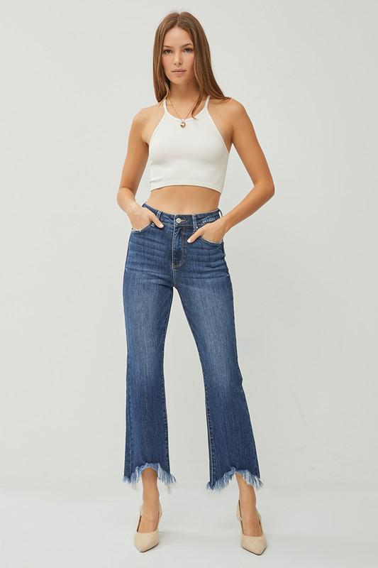 Ankle Fray Bootcut Jeans