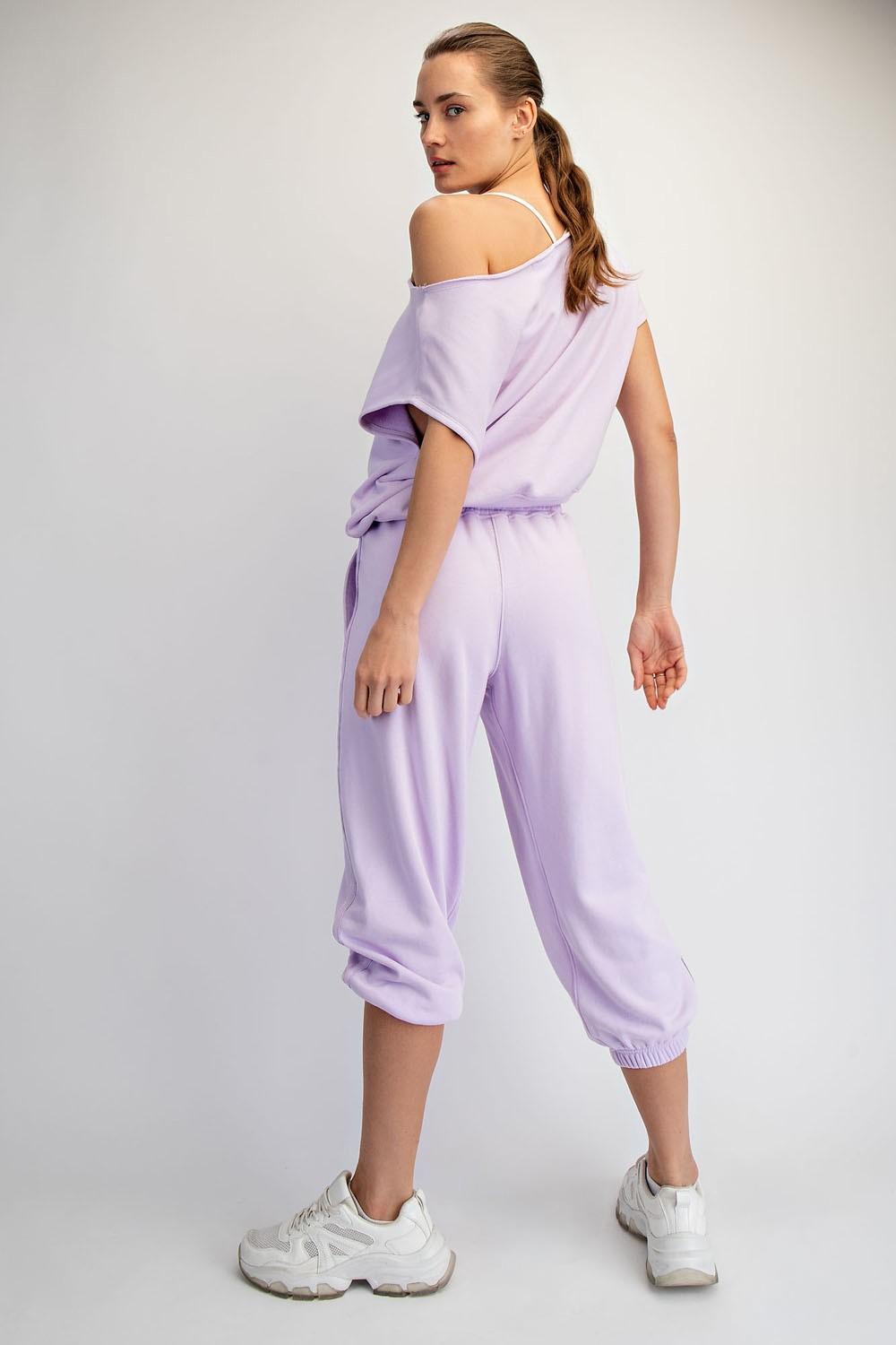 French Terry Off Shoulder Top