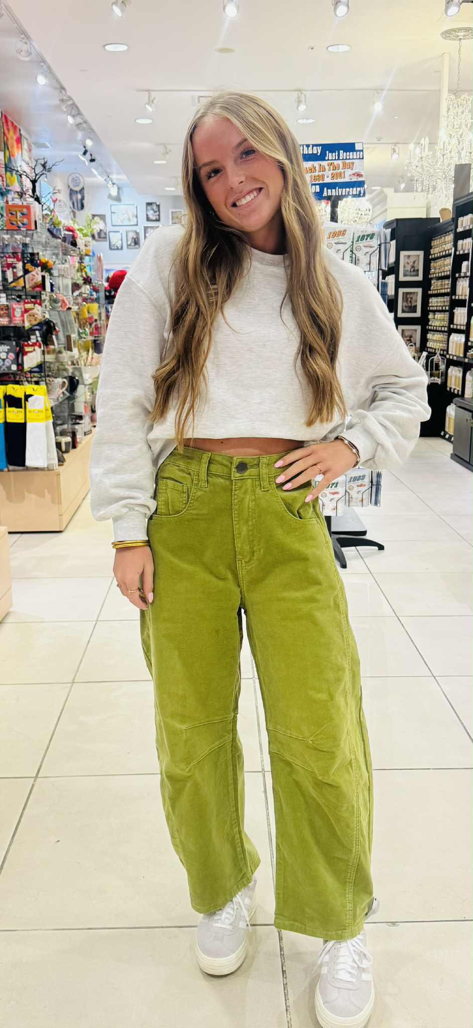 Corduroy Barrel Stretch Pants
