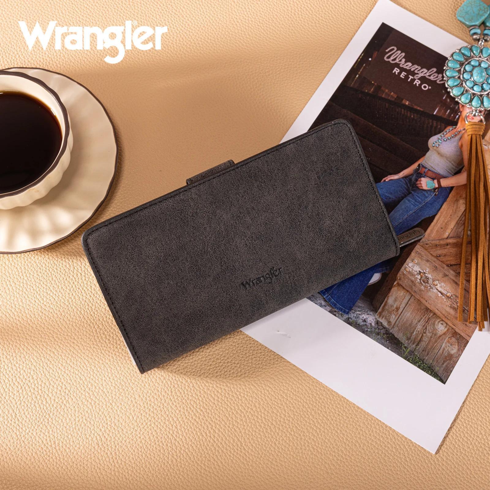 Wrangler Western Floral Tooled RFID Wallet