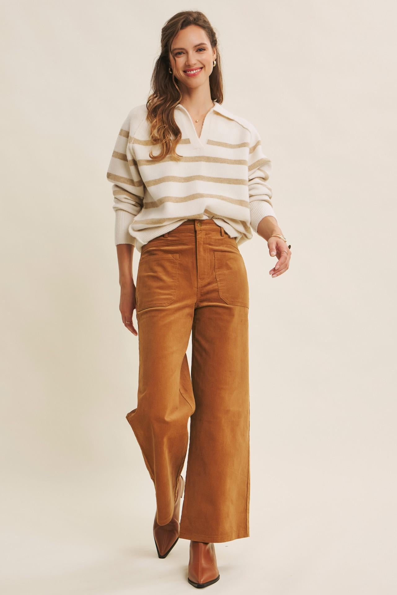 Cozy Chic Corduroy Wide-leg Pants