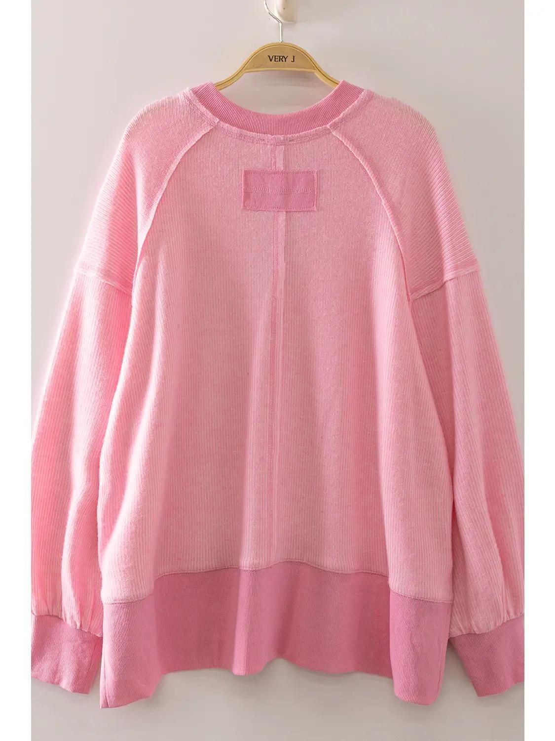 Pink Vintage Thermal Sweater