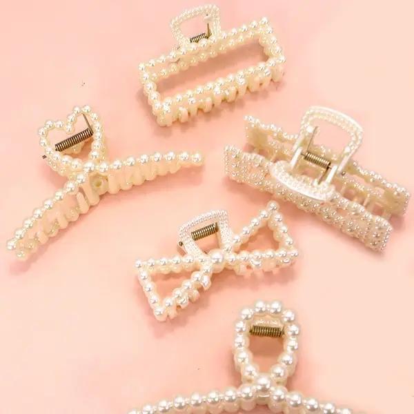 Pearl Hair Claw Clips