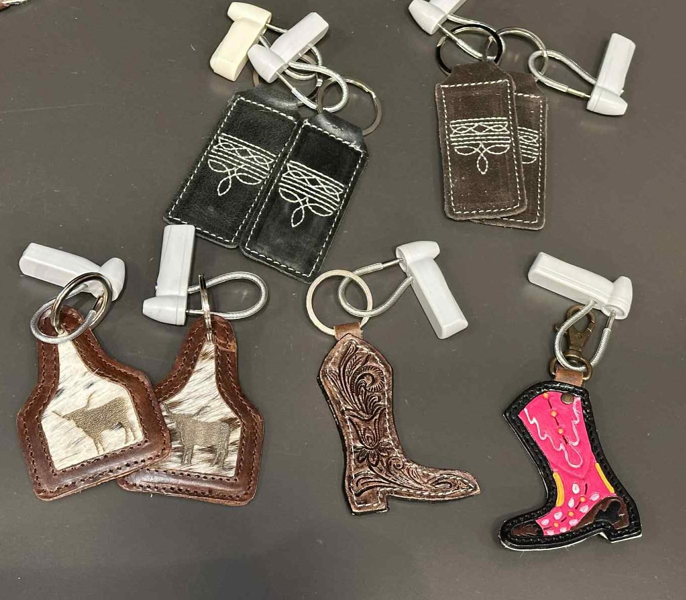 Western Leather Keychains