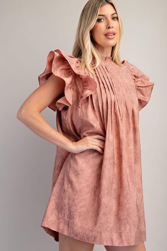 Blushing Ruffle Dress