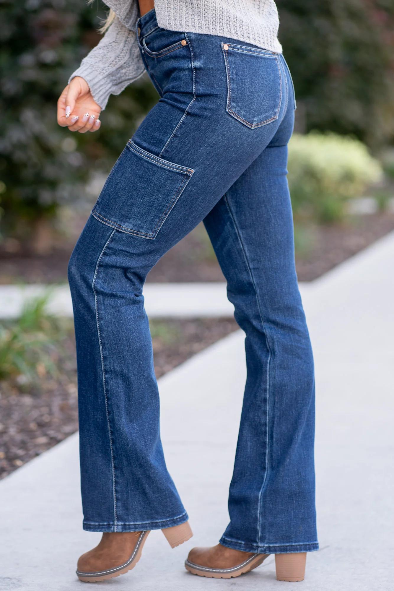 Judy Blue HW Cargo Bootcut Jeans