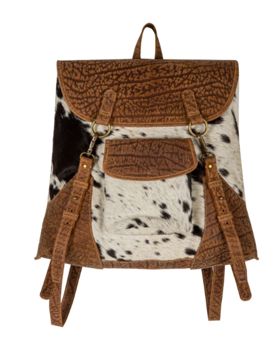 Stratford Trail Accent Leather Leather Hairon Bag