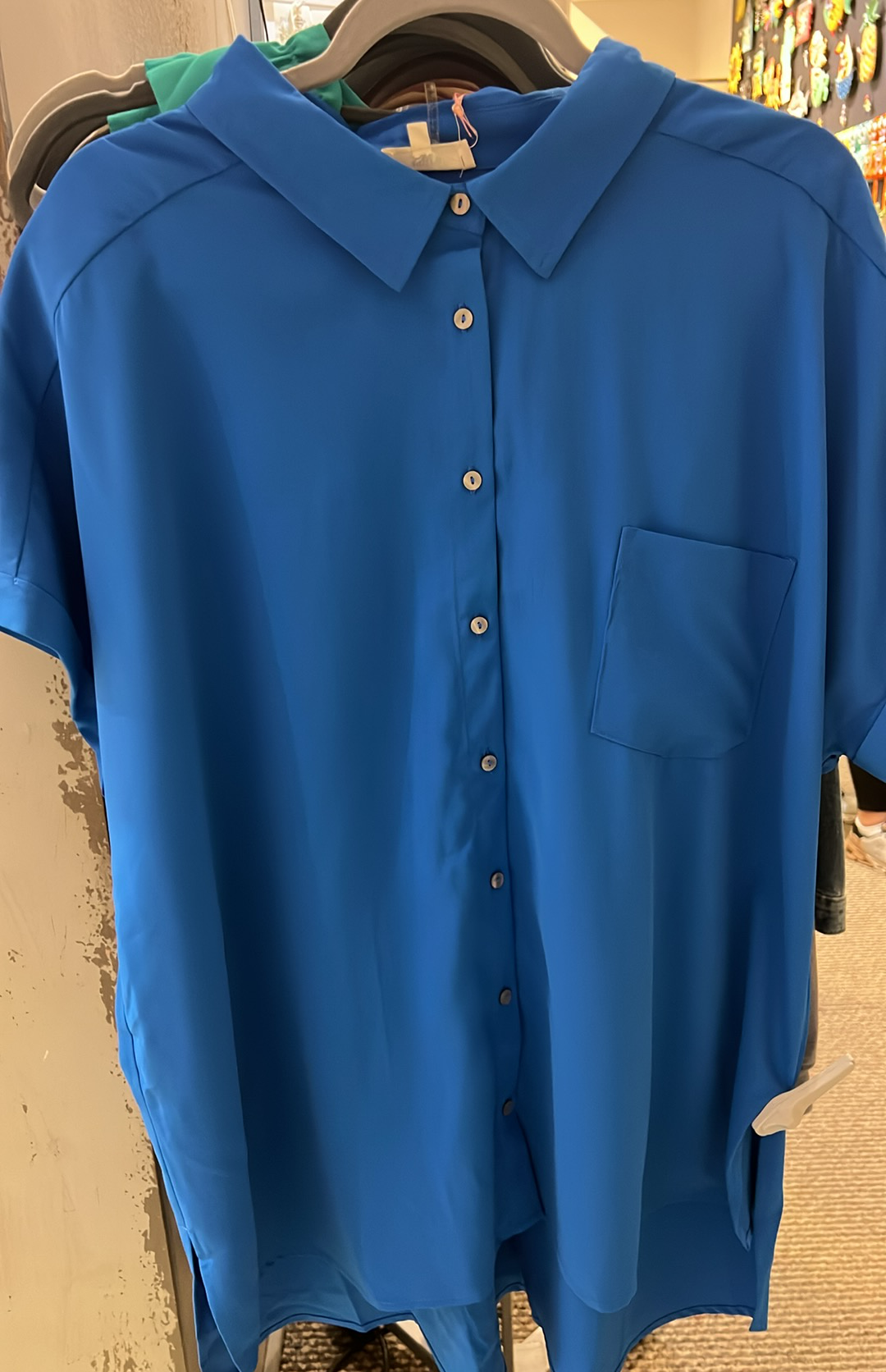 Cobalt Button Top