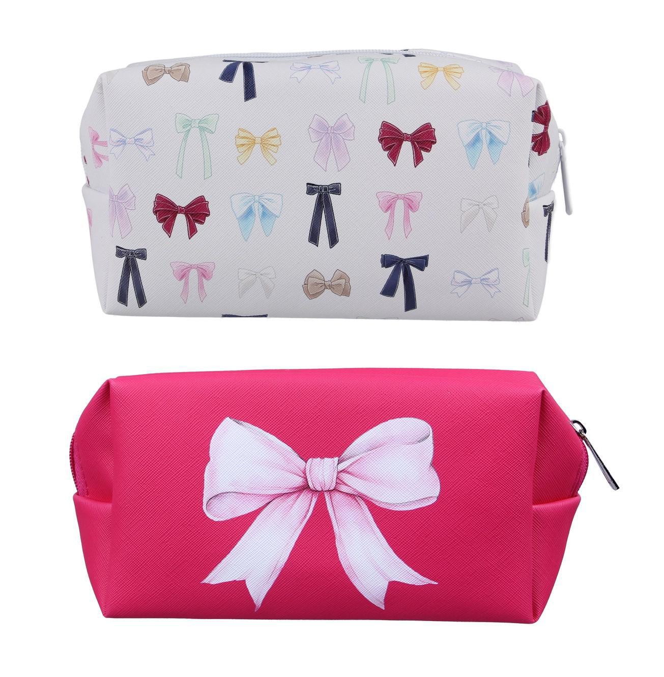 Bow Pattern Make-Up Bags