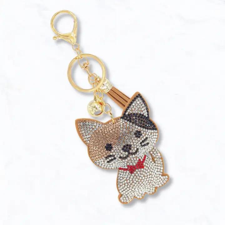 Suzie Q USA Rhinestone Puffy Keychains