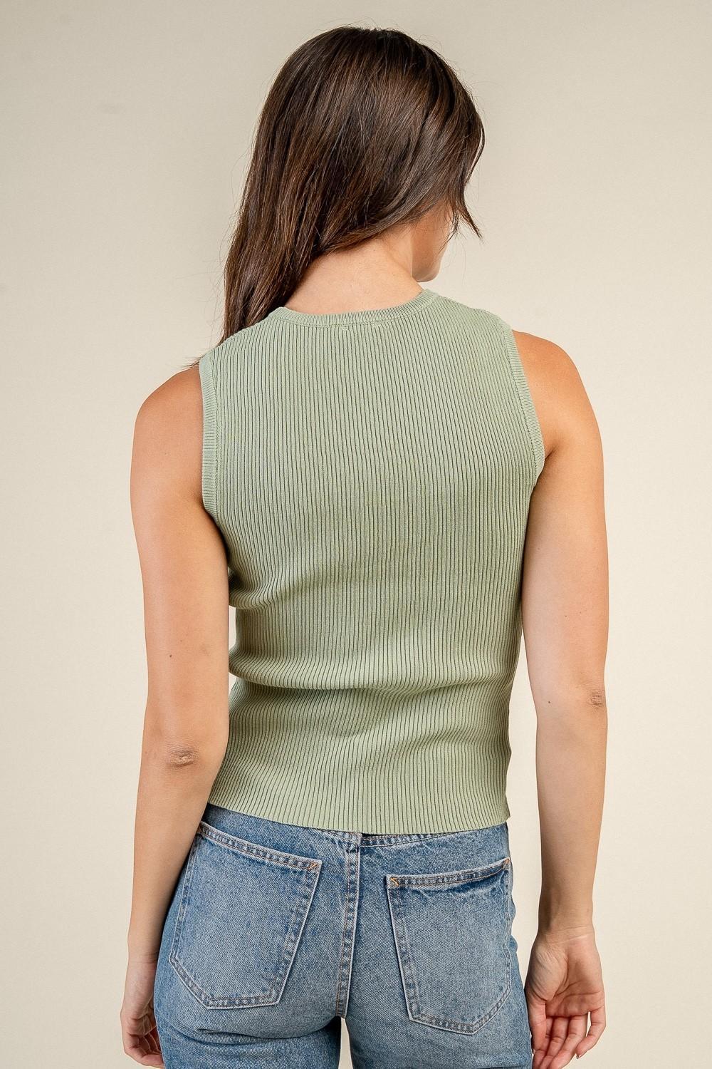 Ribbed Ring Detail Kint Top