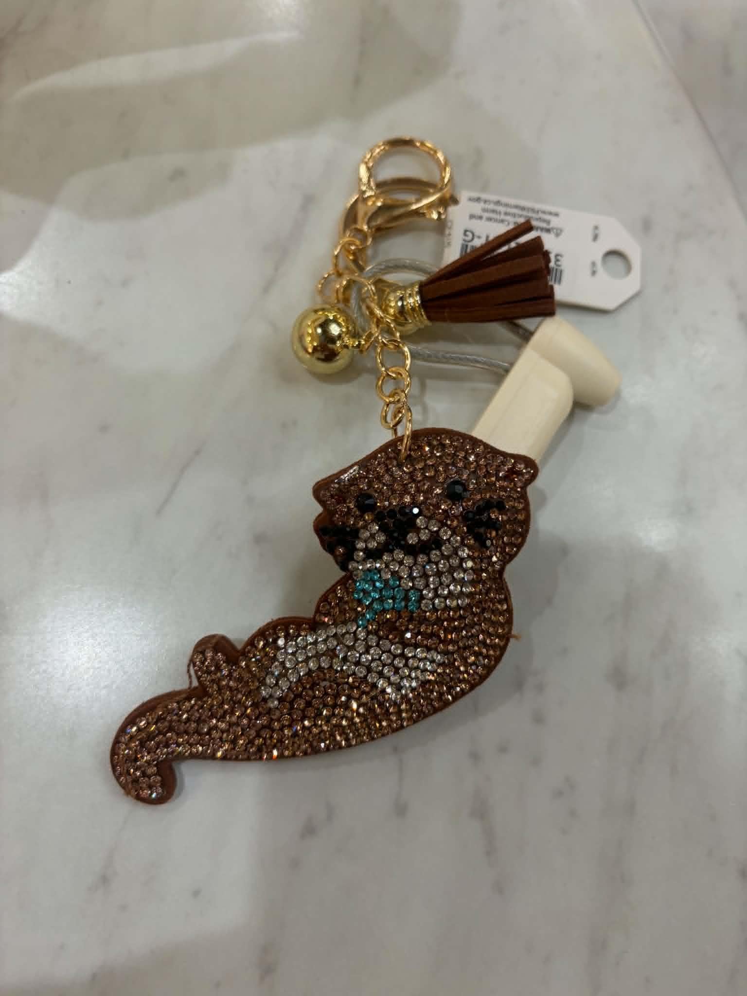 Puffy Rhinestone Keychains
