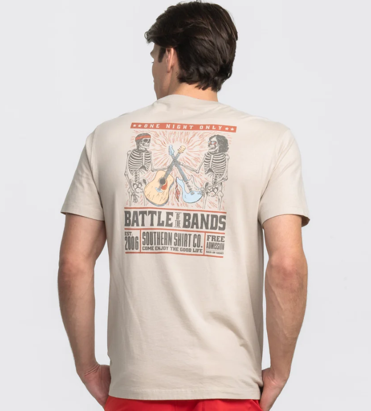 Battle Of The Bands Taupe Tee