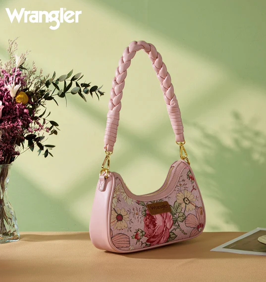 Wrangler Floral Print Braided Hobo Bag