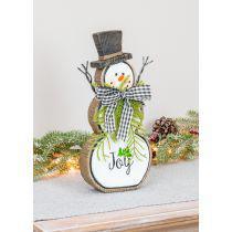 Joy Holly Snowman Tabletop