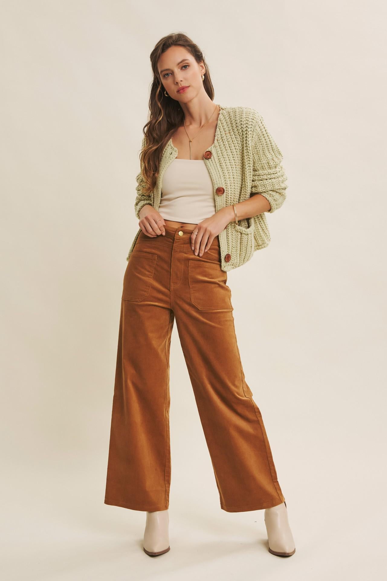 Cozy Chic Corduroy Wide-leg Pants