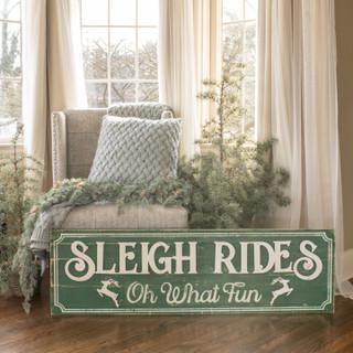 Oh What Fun Sleigh Rides Sign
