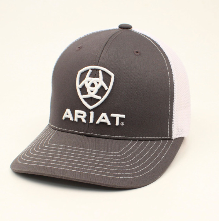 ARIAT GREY LOGO PATCH CENTERED