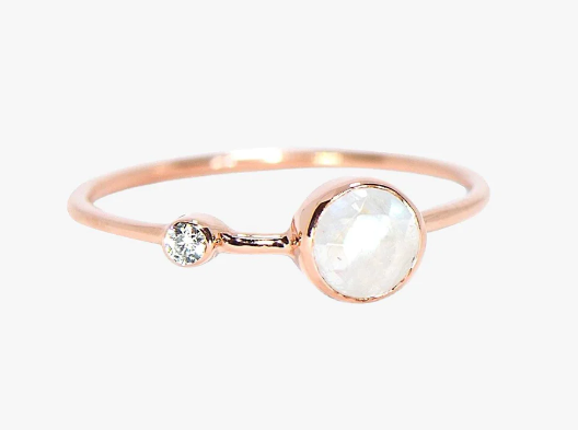 Moonstone Double Ring