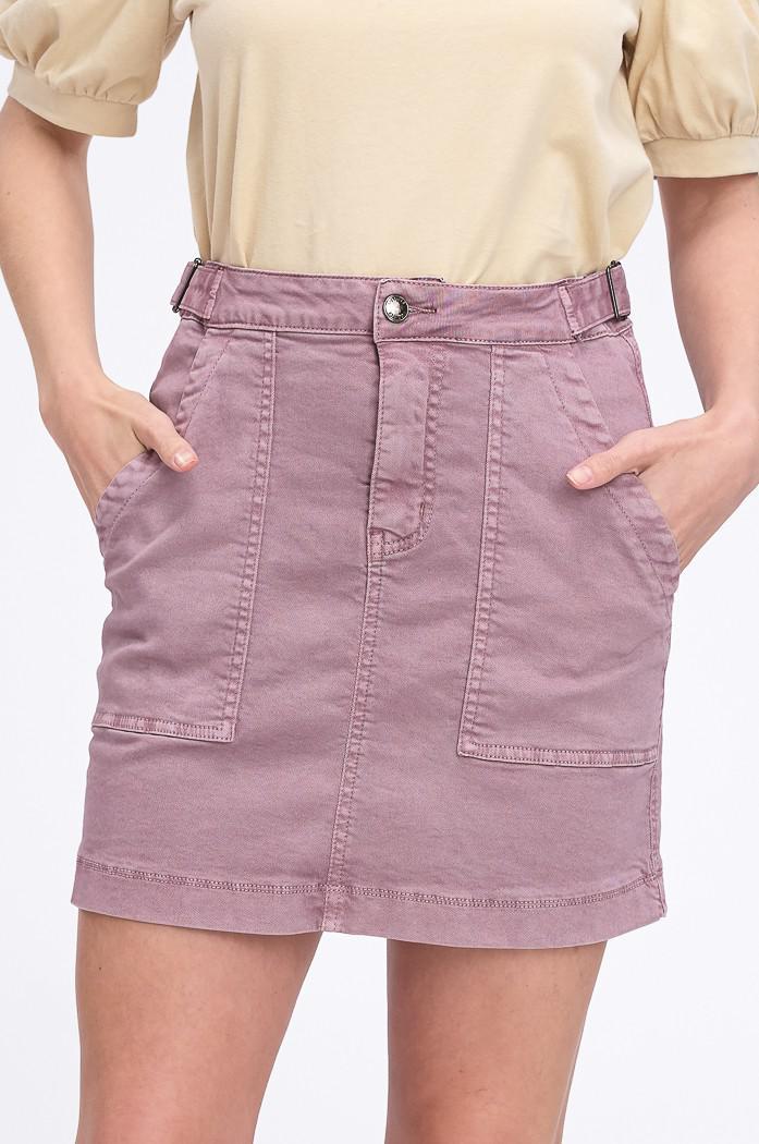 Mauve Washed Cargo Skirt