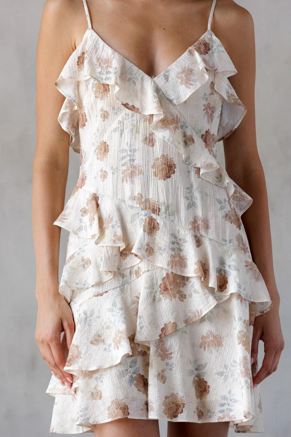 Floral Ruffled Mini Dress