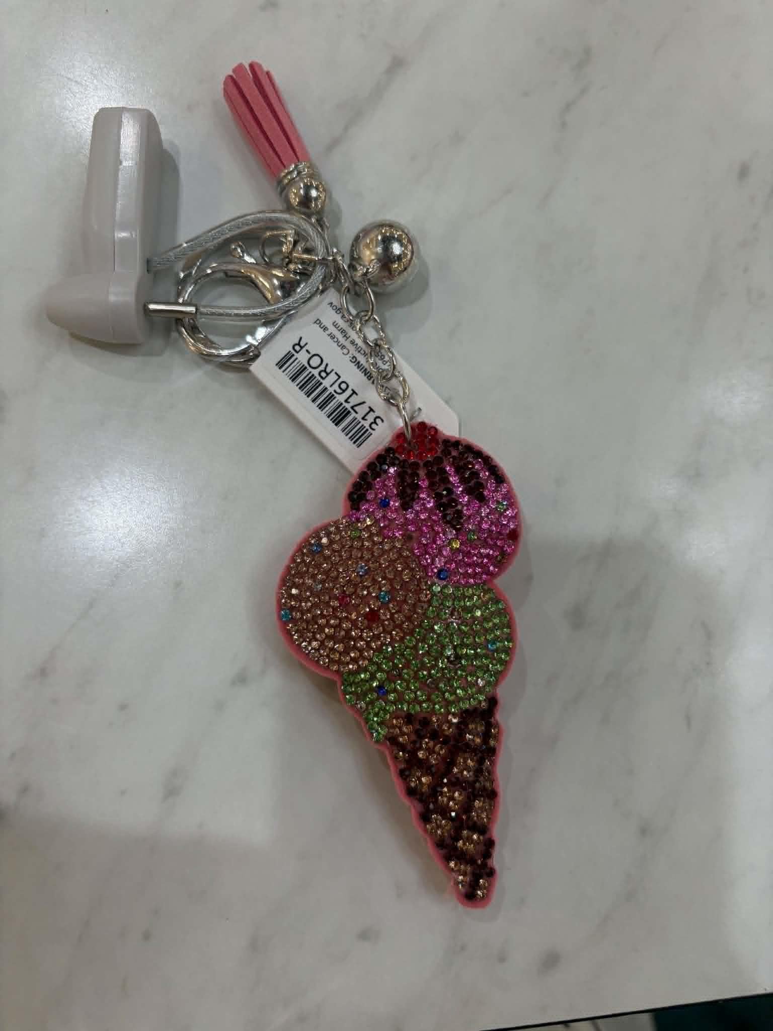 Puffy Rhinestone Keychains