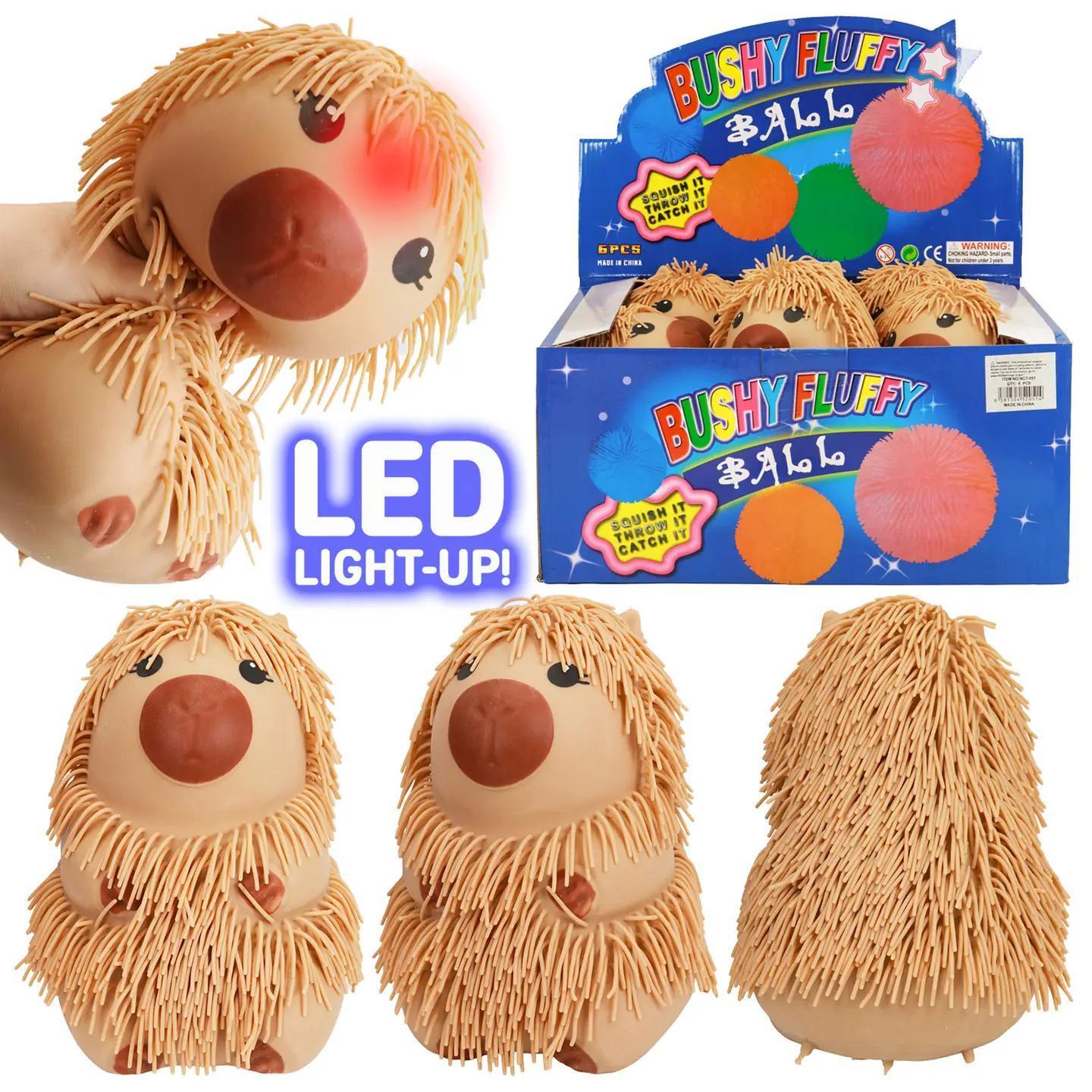 Jumbo Shaggy Capybara Light-Up Squishy