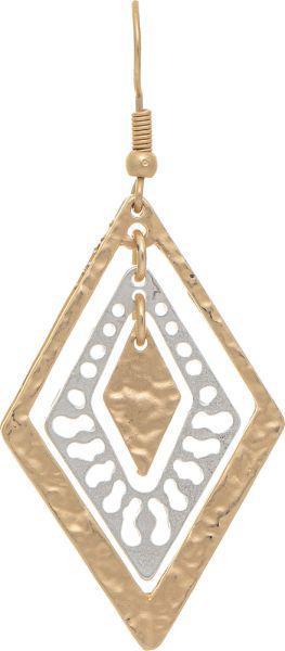 Triple Layer Pointy Ellipse Earring