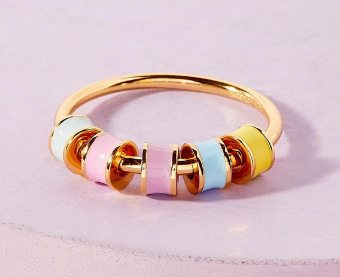 Pastel Enamel Fidget Ring