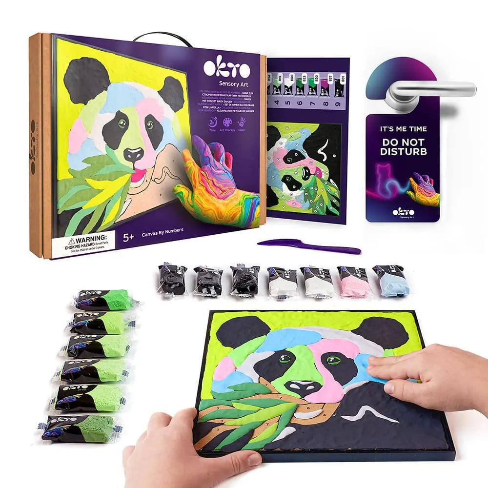 OKTO Sensory Art - Coloring Clay Set by Numbers