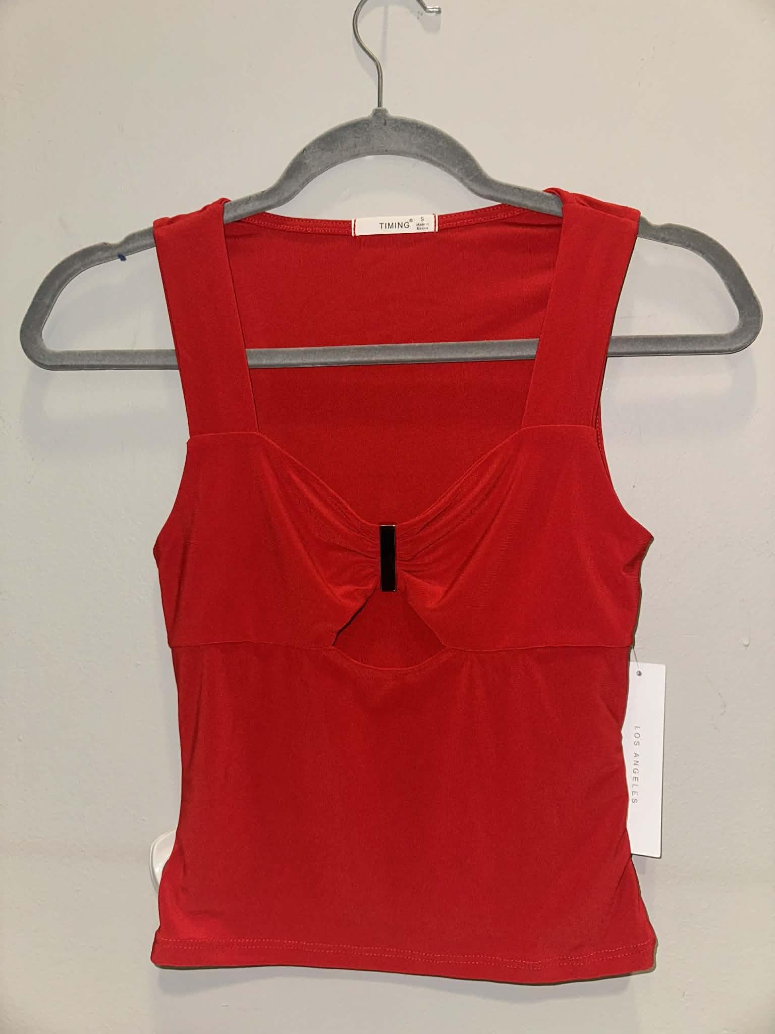 City Nights Red Cutout Tank