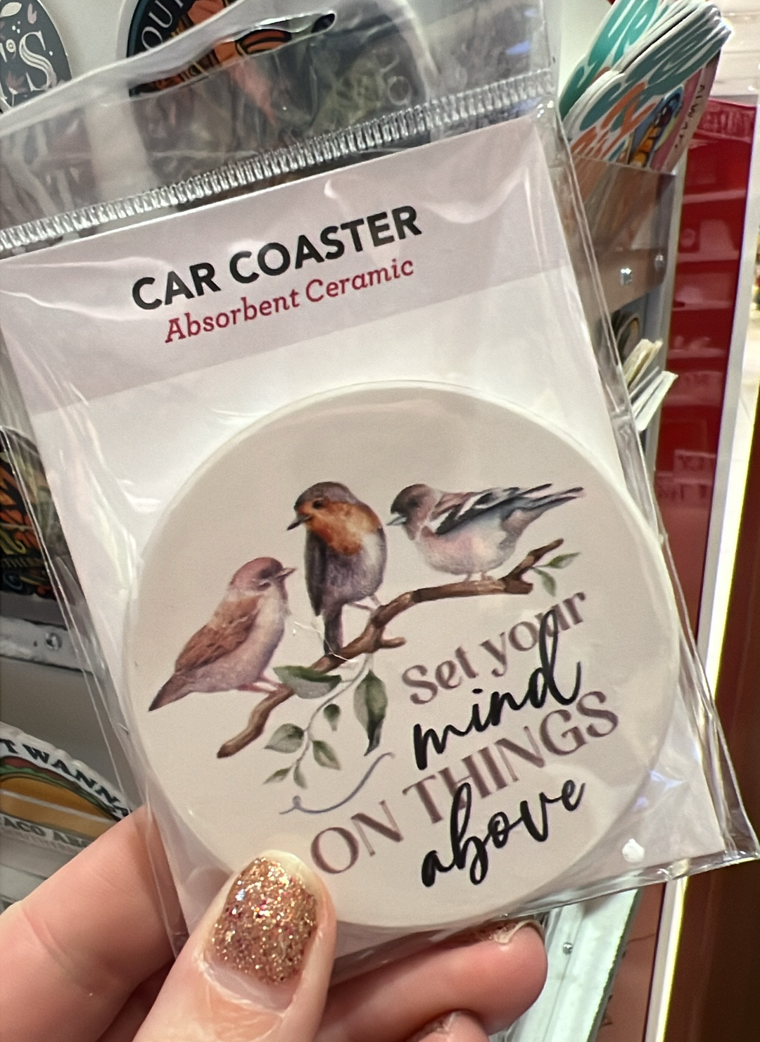 Set Your Mind Car Coaster