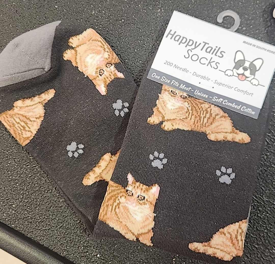 Orange Tabby Cat Socks