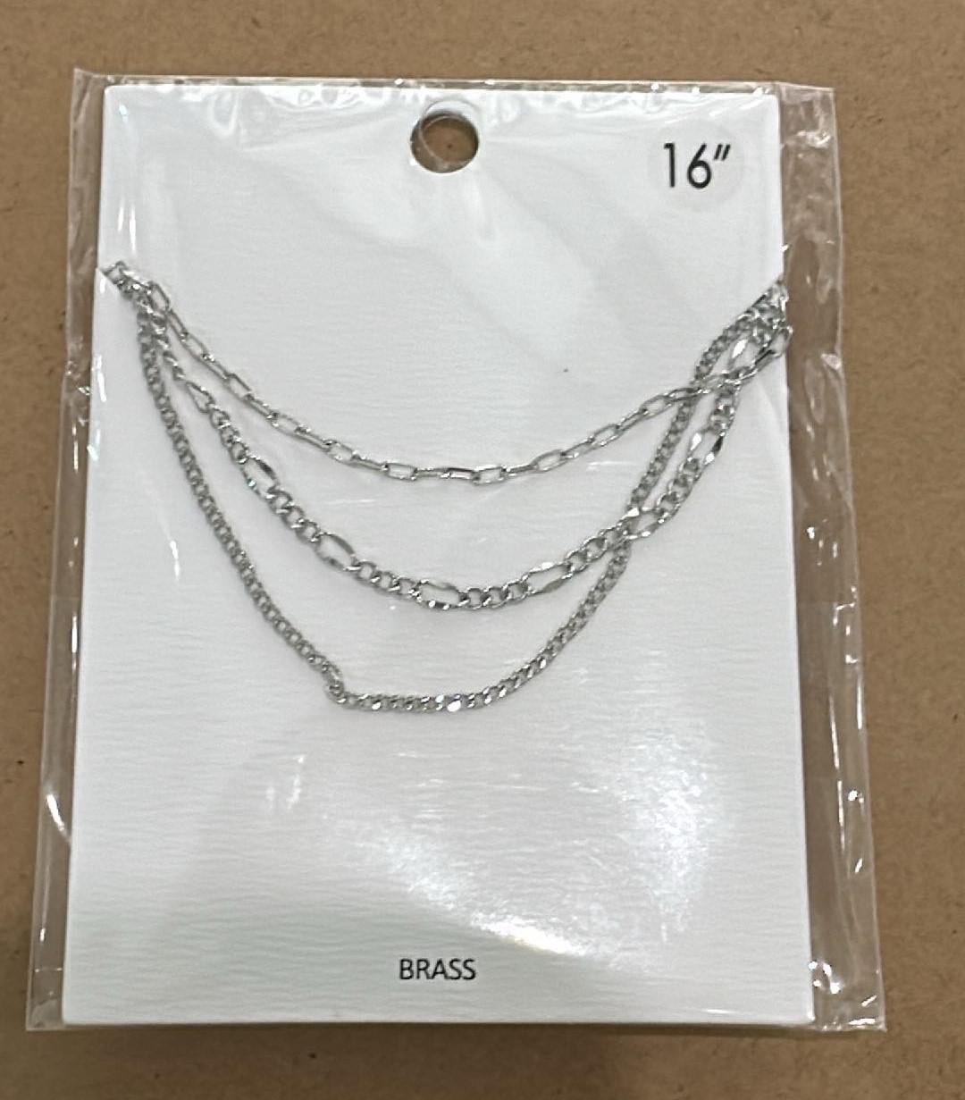 3 Chain Row Necklace