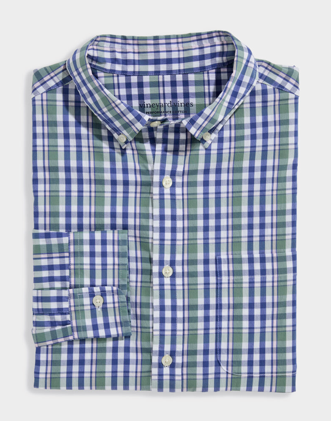 Performance Cotton Audubon Plaid Shirt