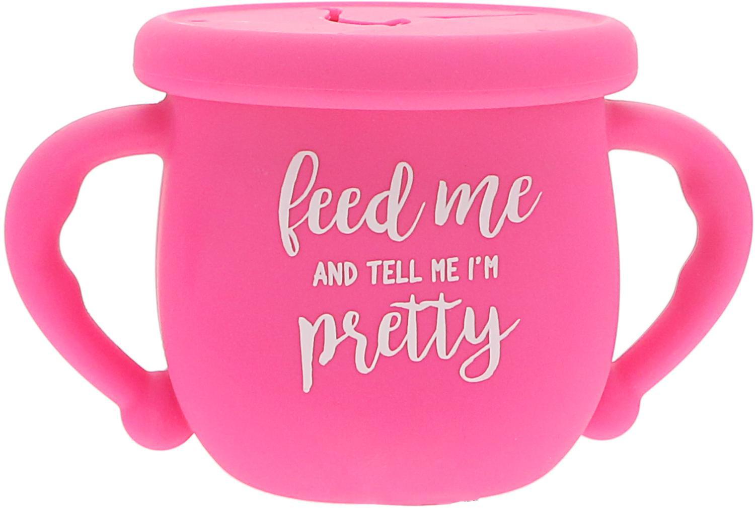 I'm Pretty - 3.5" Silicone Snack Bowl with Lid