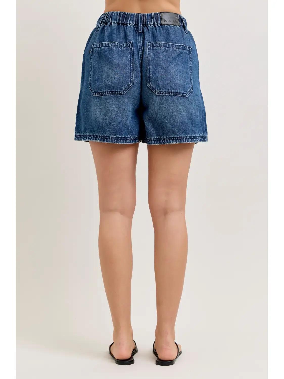 Judy Blue HW Baggy Shorts Featherweight