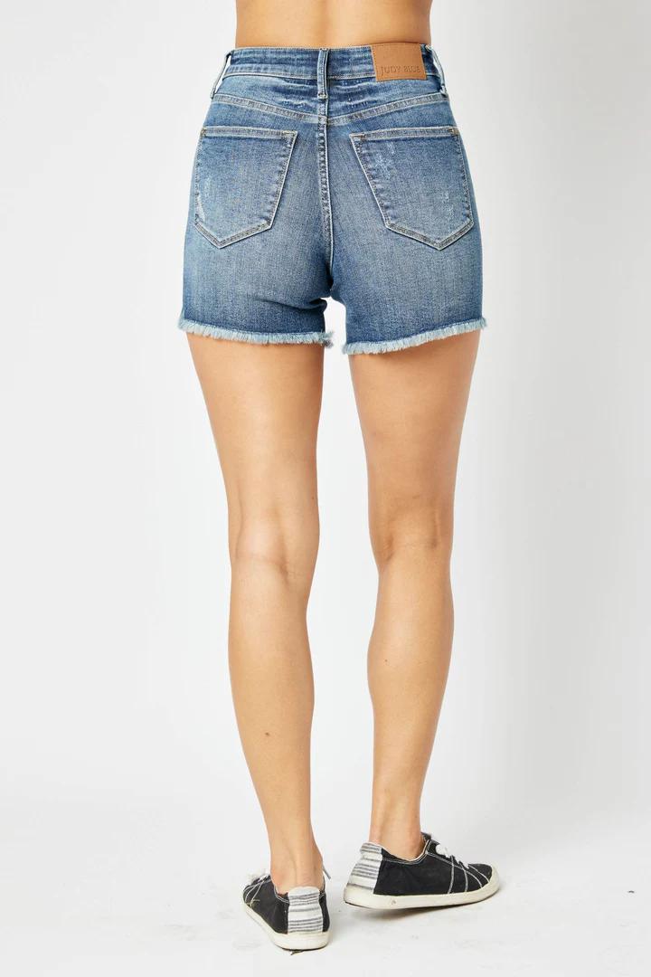 Judy Blue Tummy Fray Shorts