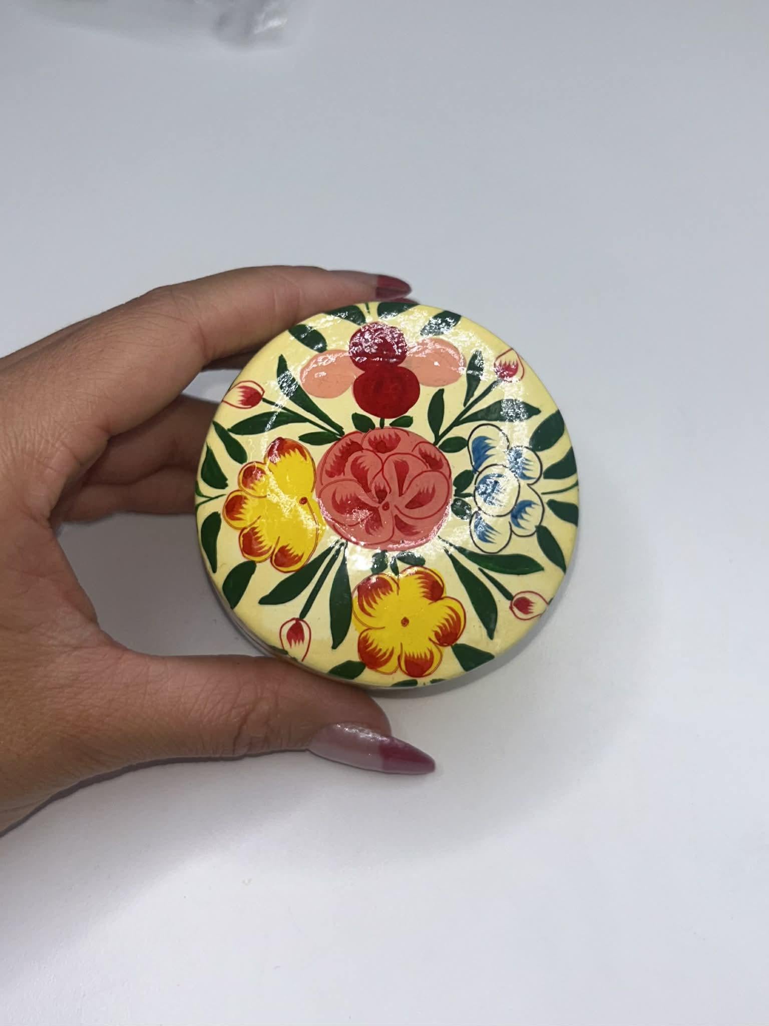 Papier Mache Round Assorted Boxes